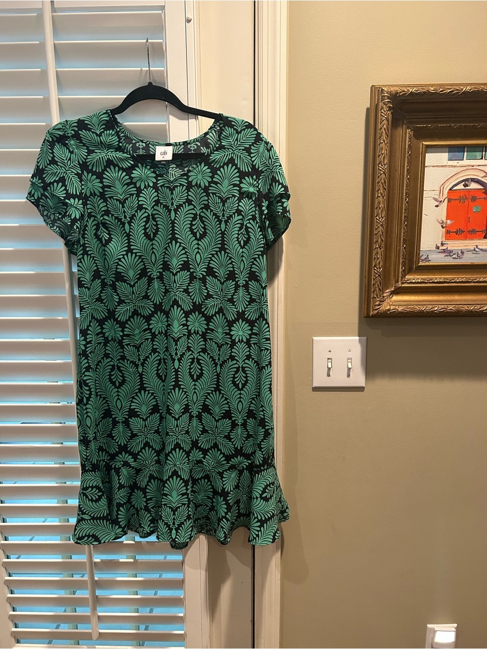 Cabi Green Patterned Dress. (Dress only). - Picture 2 of 9